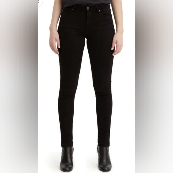 NWOT Levi's 711 Black Skinny Jeans Mid Rise 34 × 32 - Picture 1 of 14